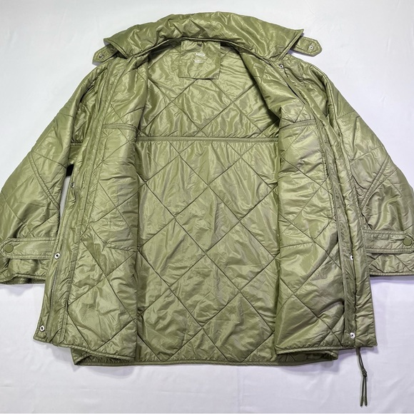 Mango Green Olive Quilted Ultralight Puffer Jacket Coat Packable - Small - Picture 9 of 15